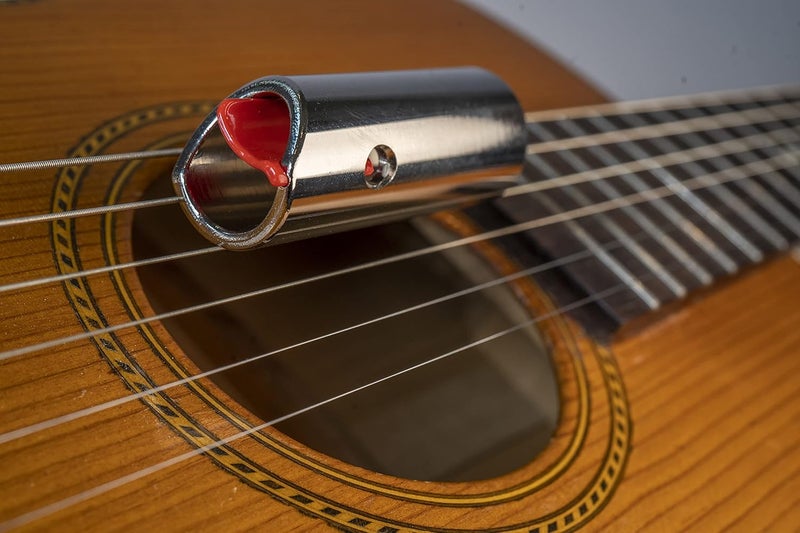 Black Mountain Ultra-Smooth Guitar Slides –Nickle Plated Patented Invention that Adapts to Your Finger, Durable and Comfortable Guitar Slider, Full Sized Slide with Spring-Arm Attachment - (Small) - Image 4